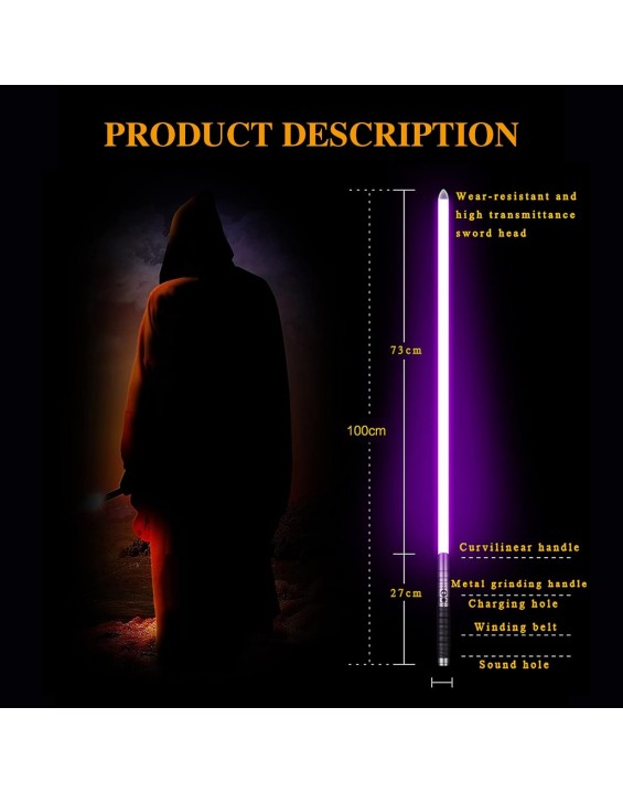 Light Saber Rechargeable 11 RGB Color Changeable Premium Aluminium Alloy Hilt Dueling LED Light Saber